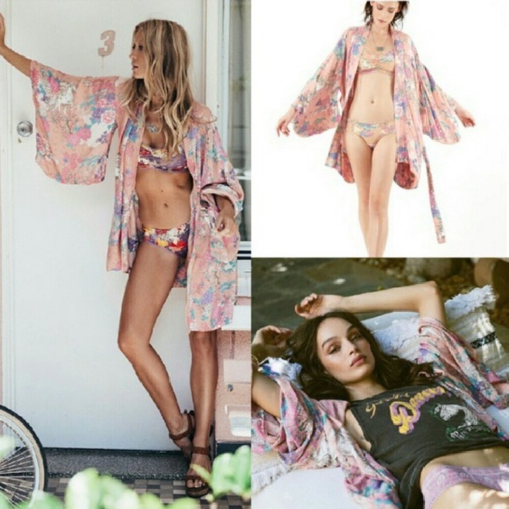 Wild Horses Kimono Blush